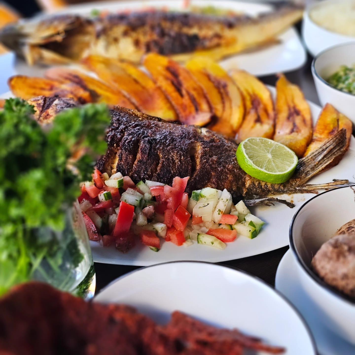 Dorade & Plantain with Salad